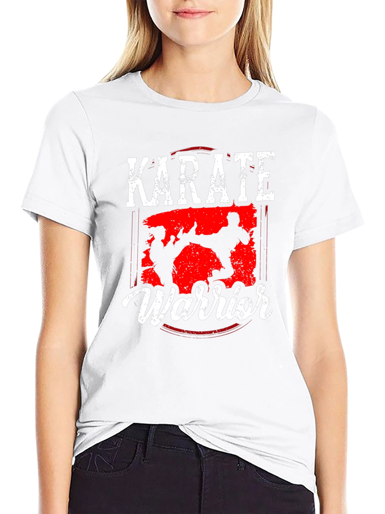 Karate Warrior Black Graphic T-Shirt