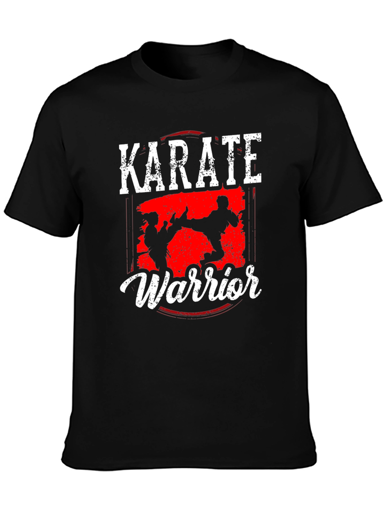 Karate Warrior Black Graphic T-Shirt