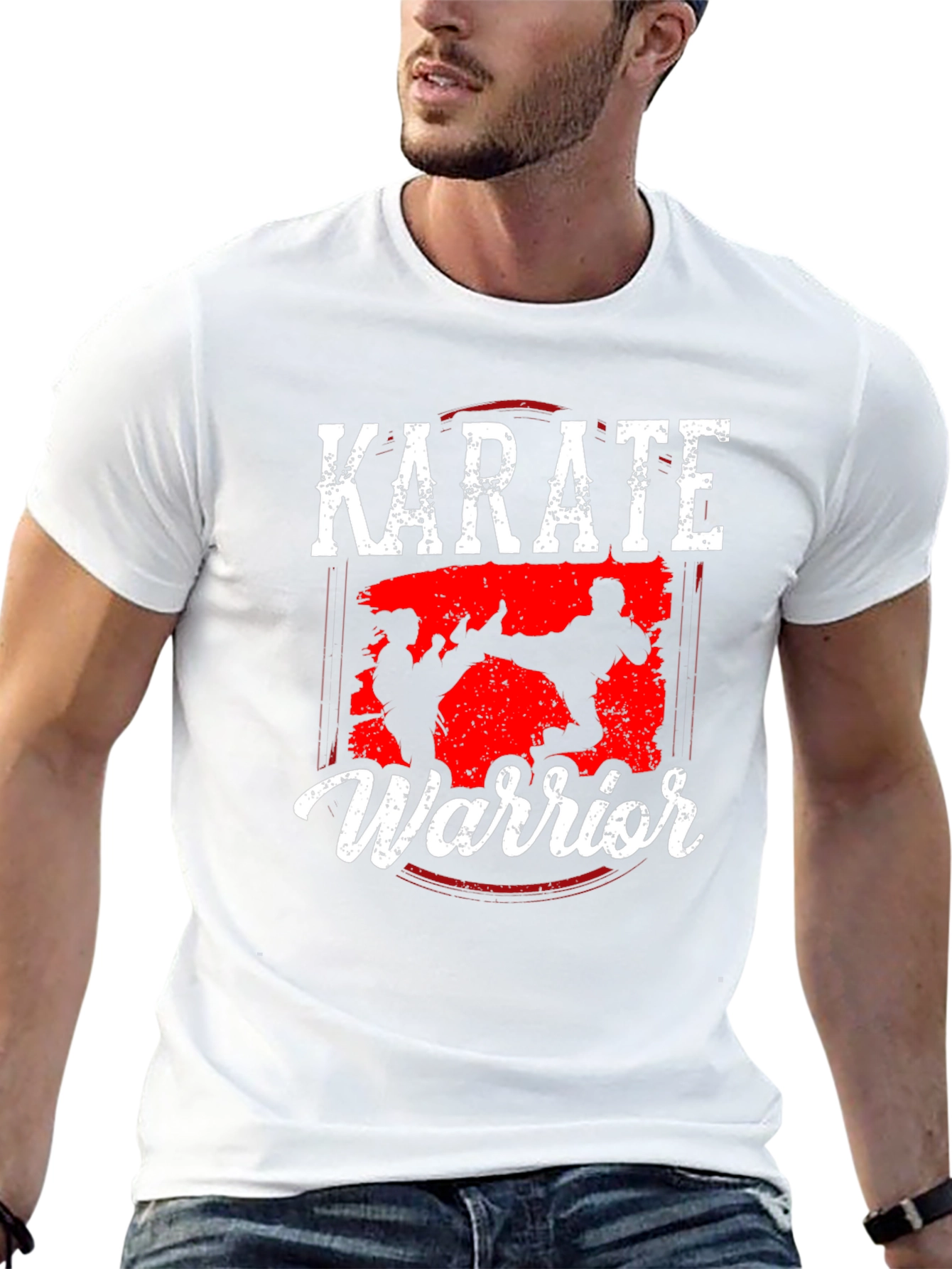Karate Warrior Black Graphic T-Shirt