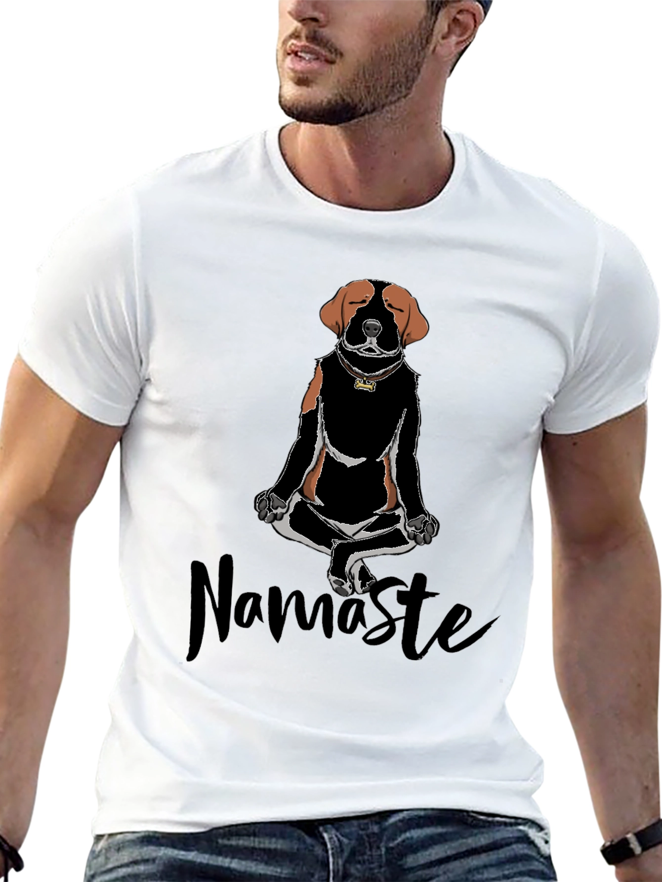 Namaste Dog Meditation T-Shirt