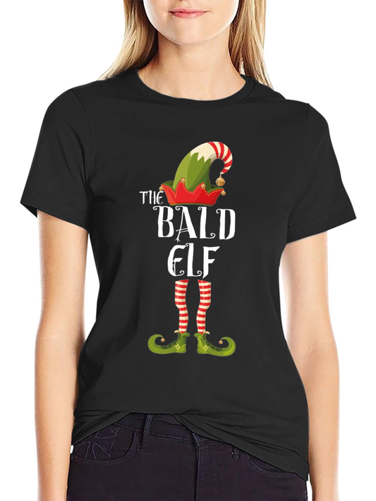 The Bald Elf T-Shirt Funny Christmas Tee