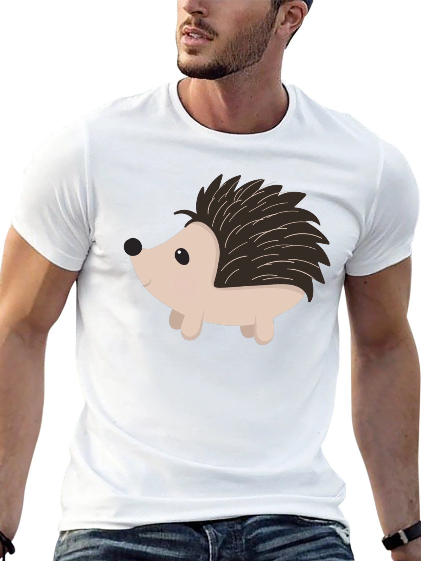 Cute Hedgehog Graphic T-Shirt