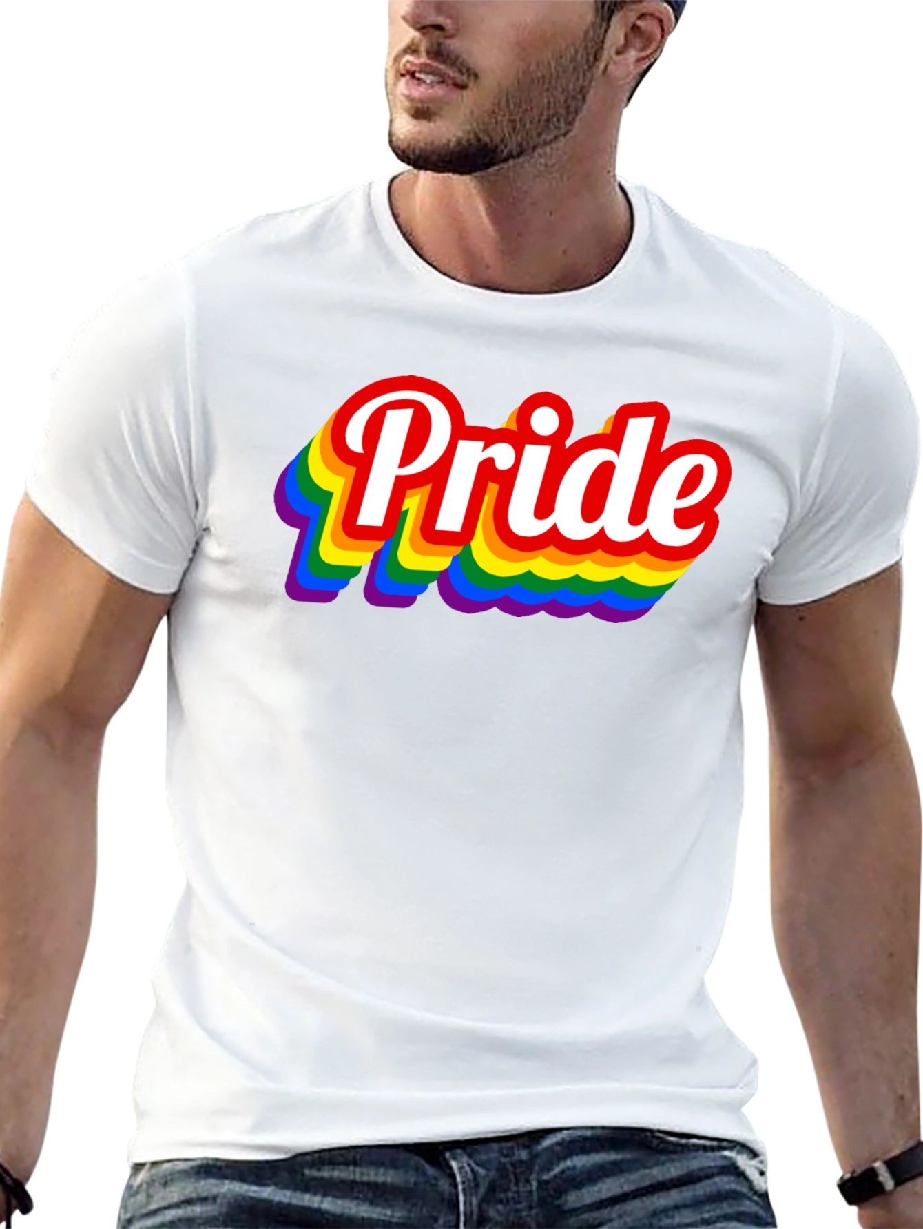 Pride Rainbow T-Shirt - Black