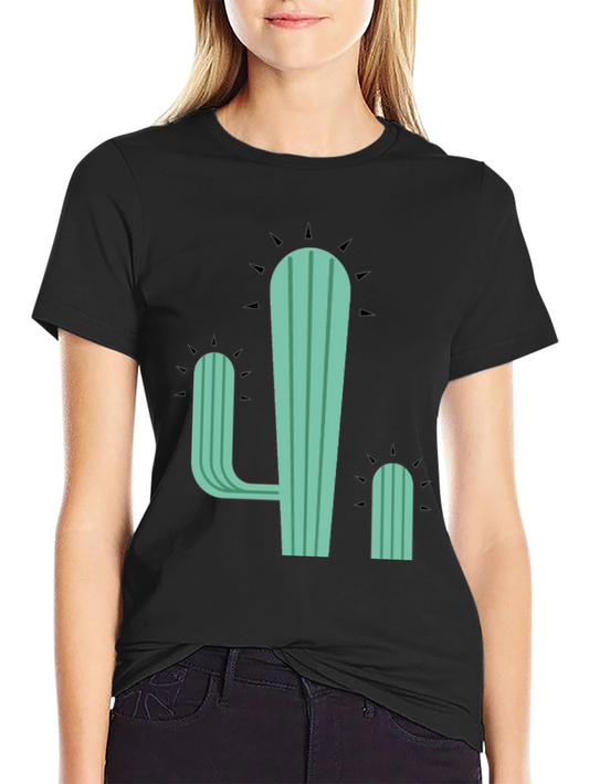 Cactus Graphic Tee - Casual Cotton T-Shirt