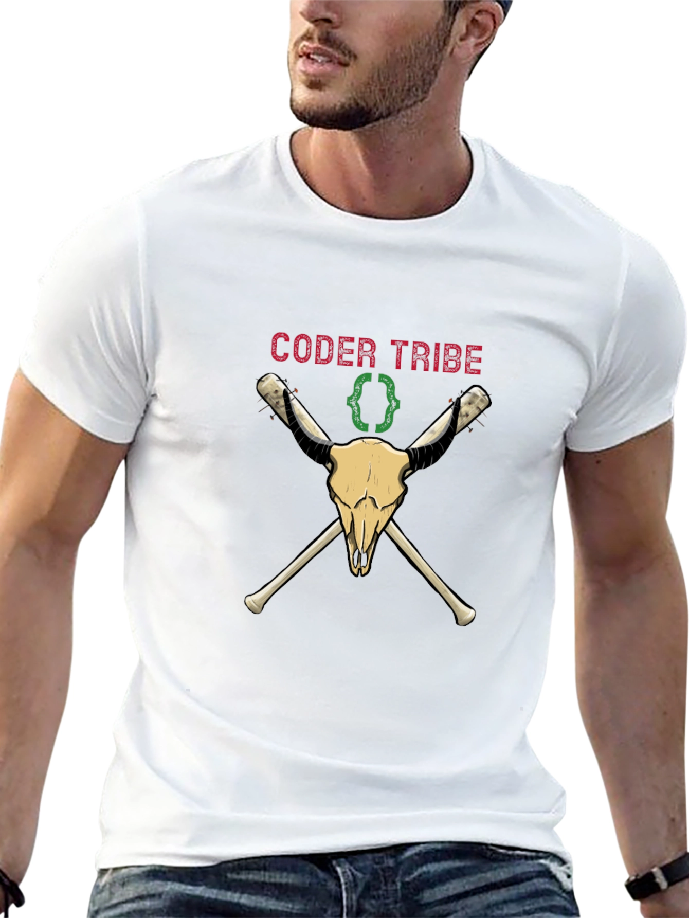 Coder Tribe Skull T-Shirt - Programming Humor Tee