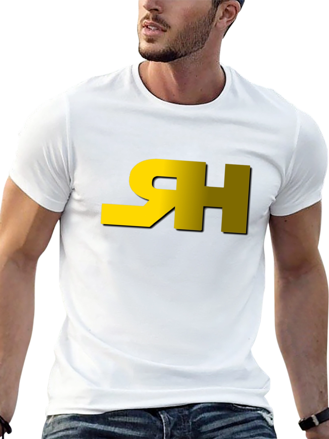 Modern Black Tee with Graphic Logo