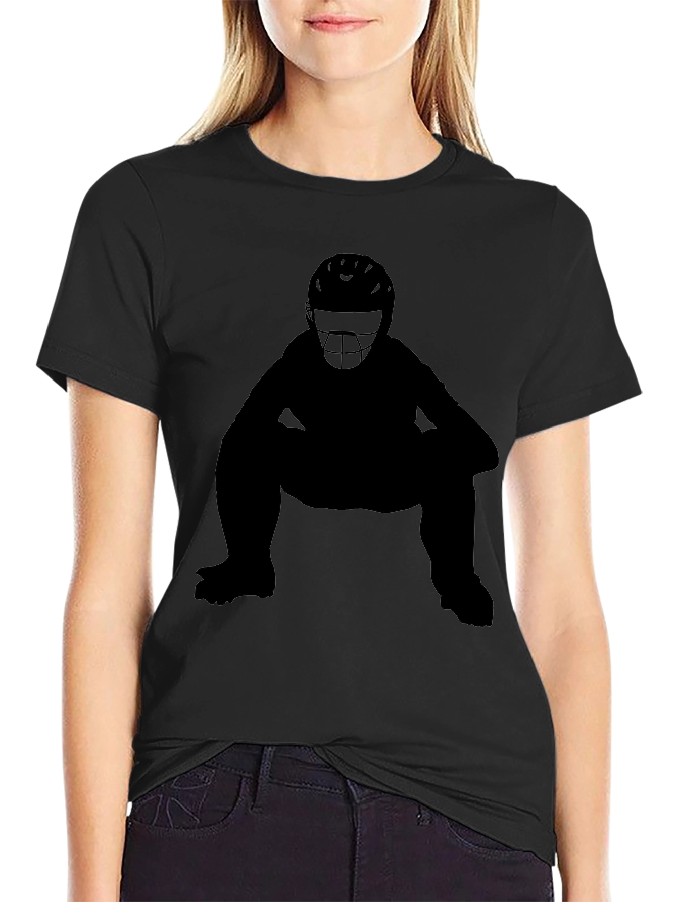 Black Baseball Catcher T-Shirt
