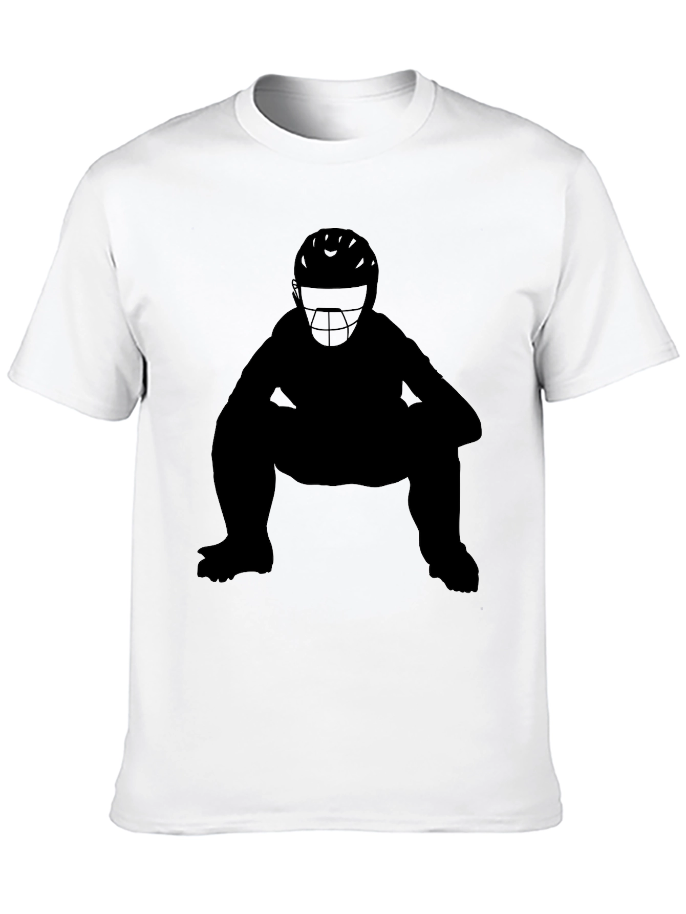 Black Baseball Catcher T-Shirt