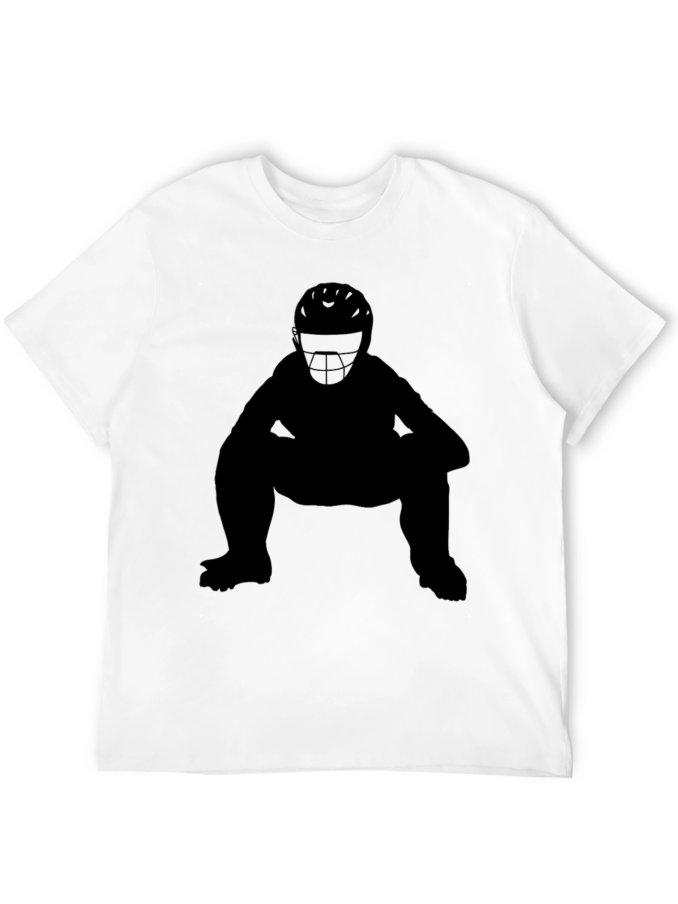 Black Baseball Catcher T-Shirt