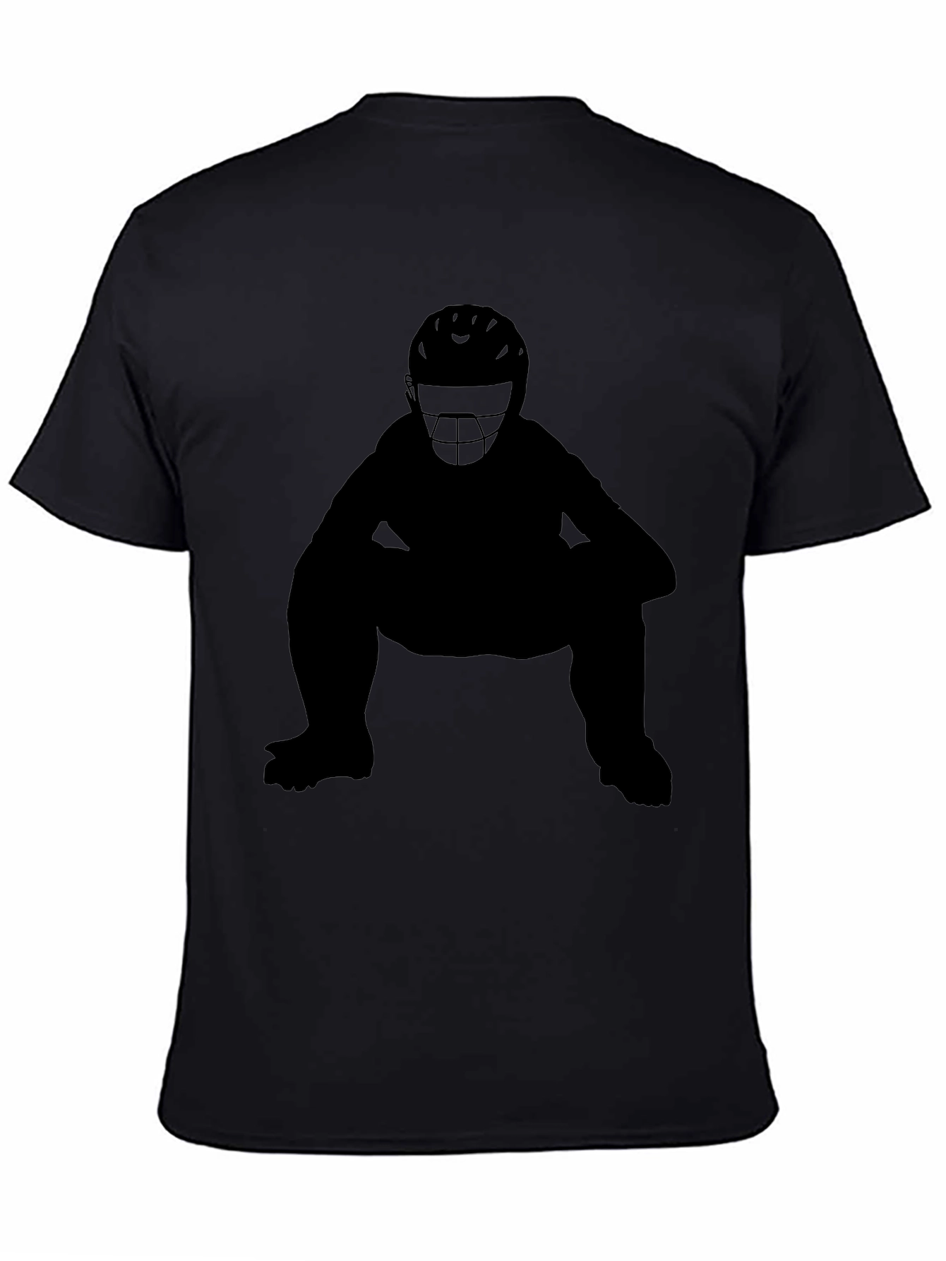 Black Baseball Catcher T-Shirt