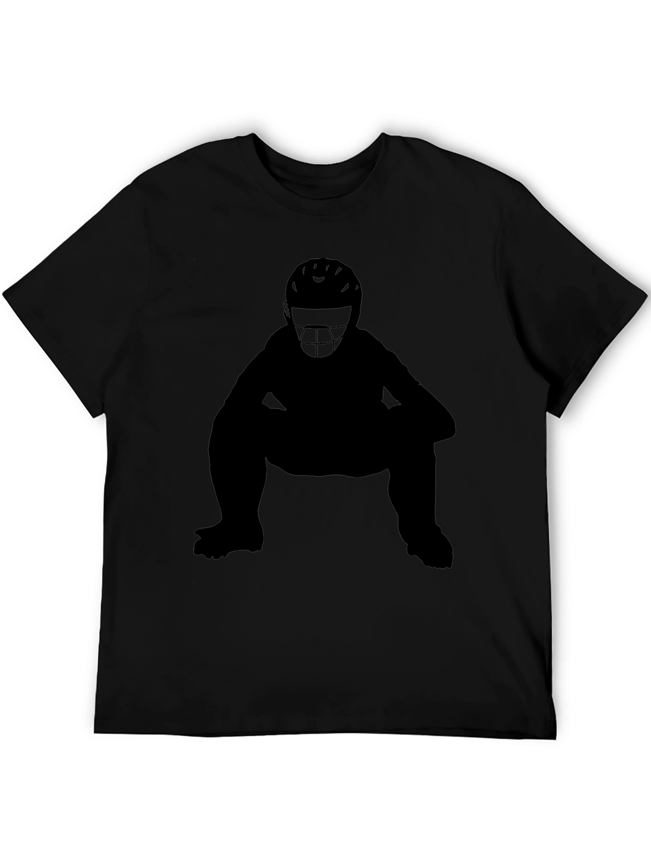 Black Baseball Catcher T-Shirt