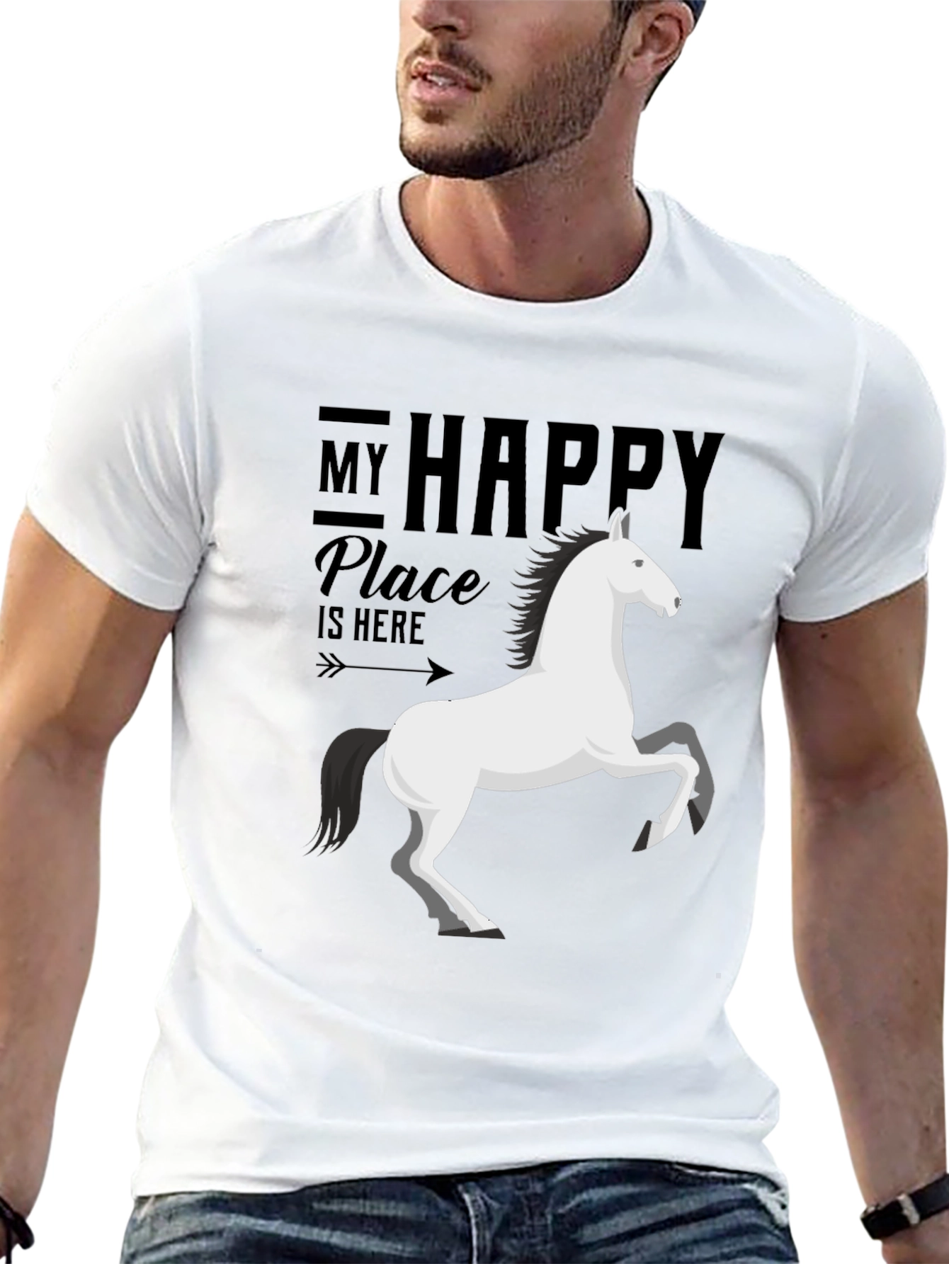 My Happy Place Horse Graphic Tee