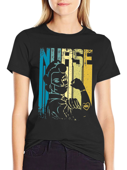 Retro Nurse T-Shirt - Vintage Style Nursing Tee