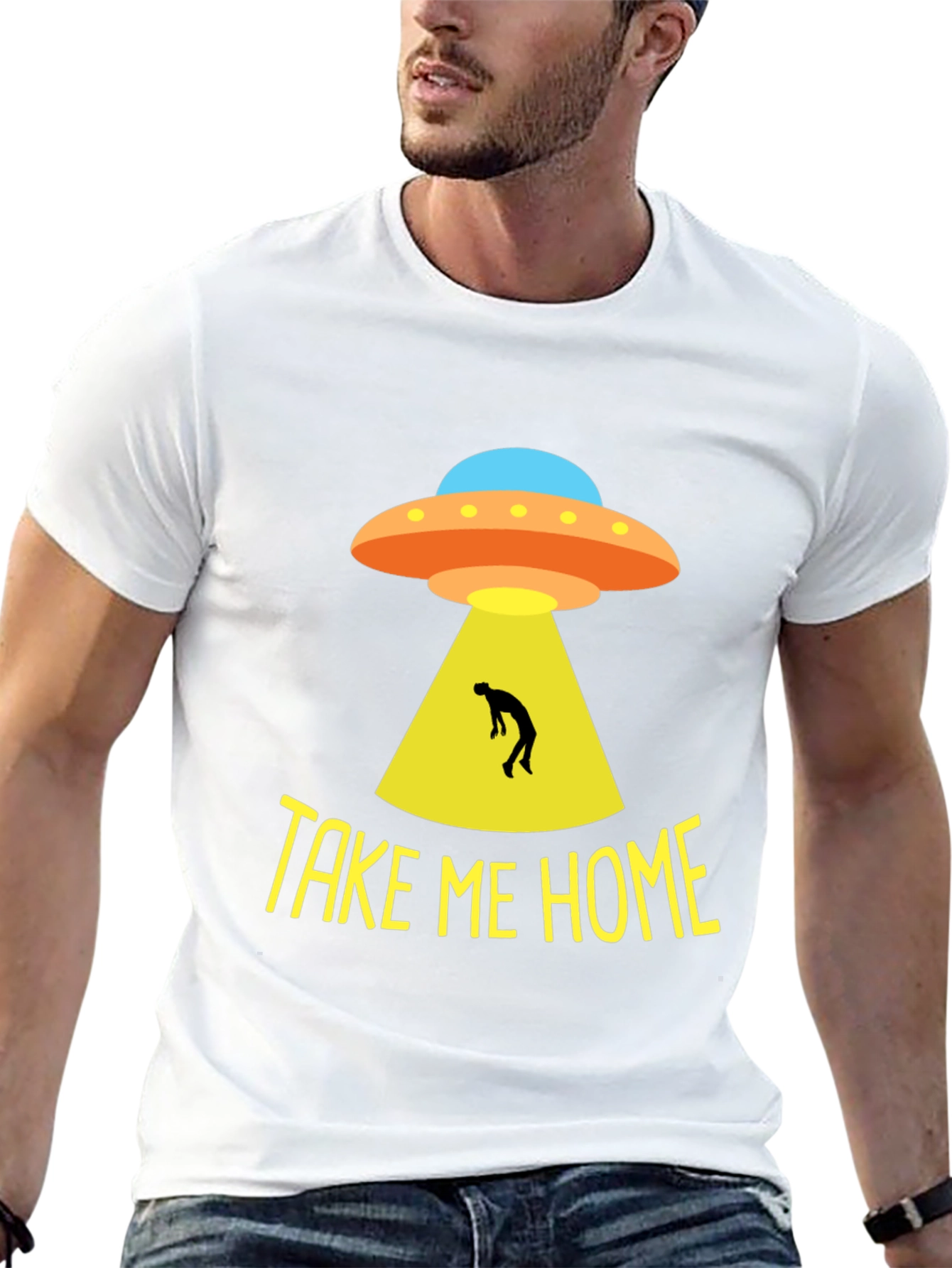 Take Me Home UFO Abduction Graphic Tee