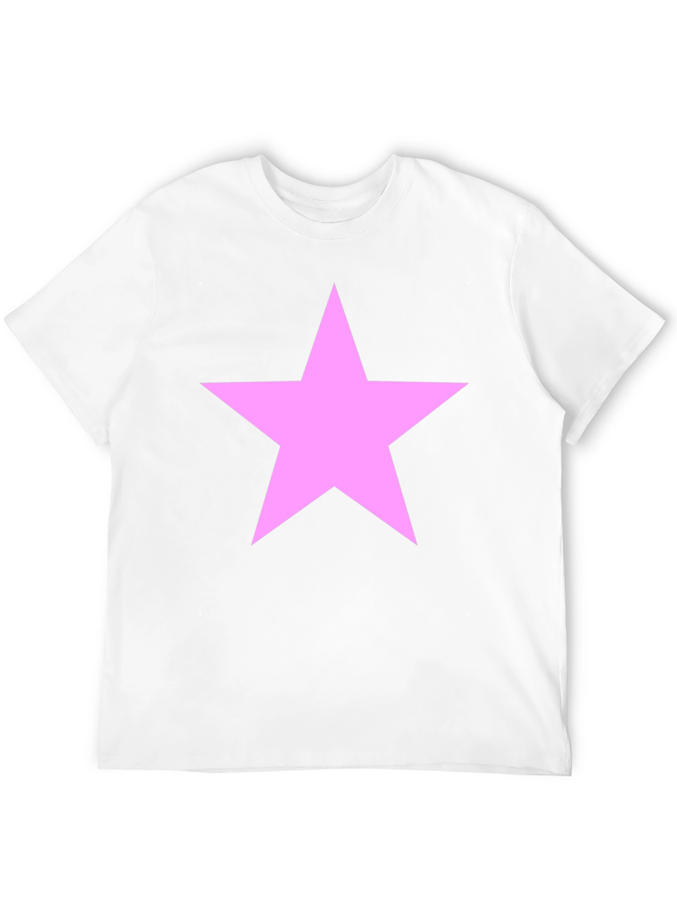 Pink Star Graphic Black T-Shirt