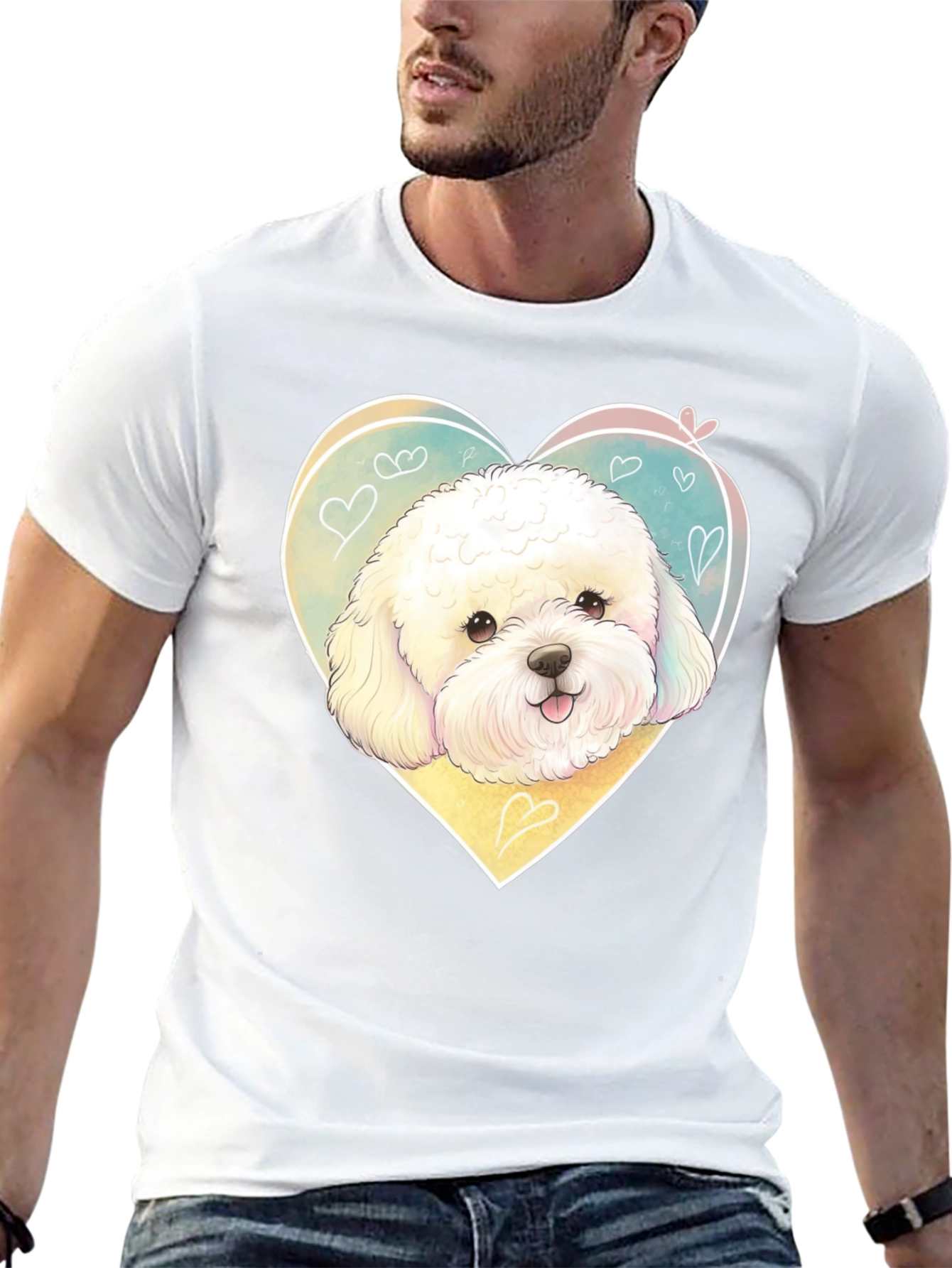 Cute Dog Heart T-Shirt - Pet Lover Tee