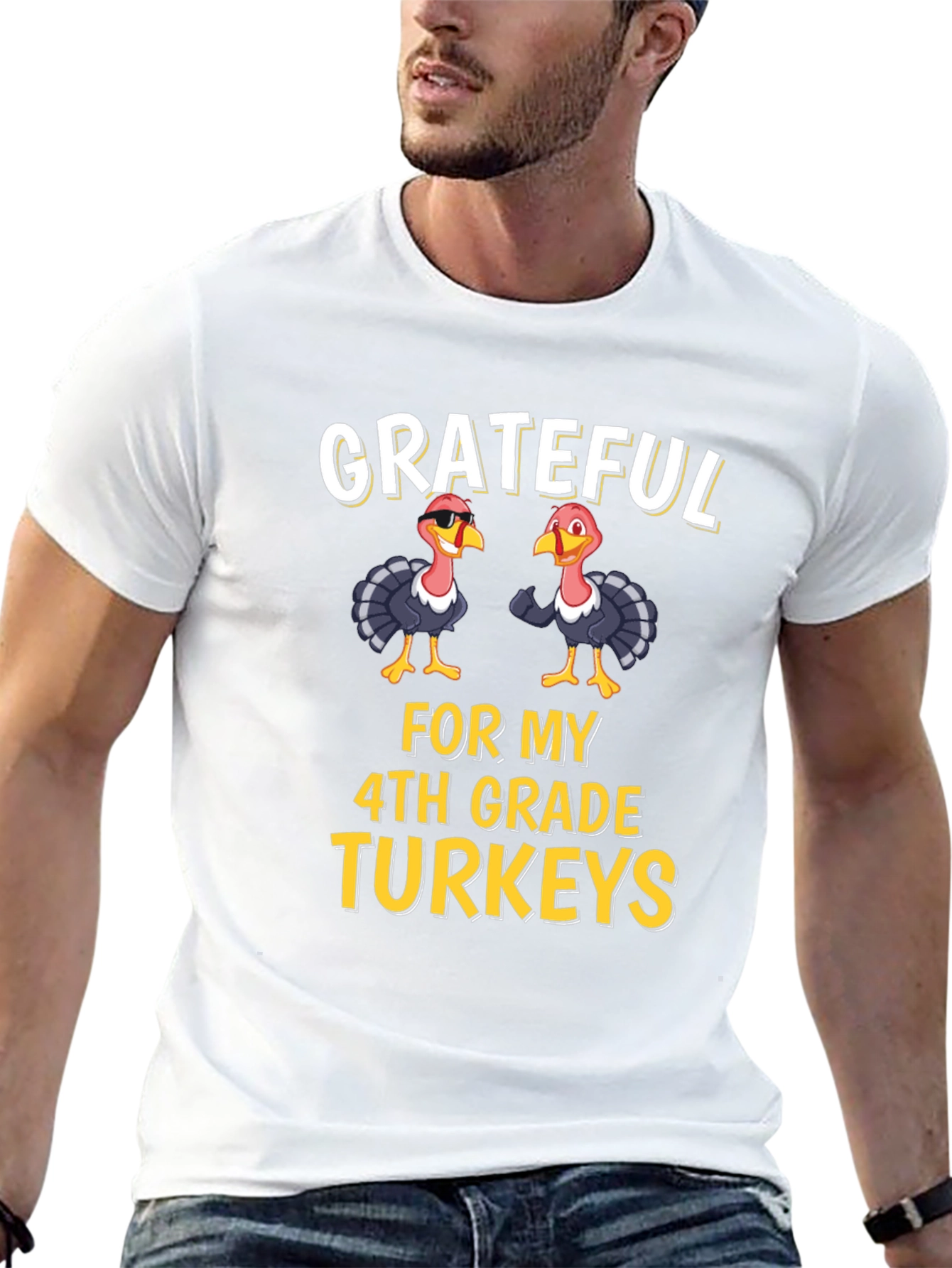 Grateful for My 4th Grade Turkeys Thanksgiving T-Shirt