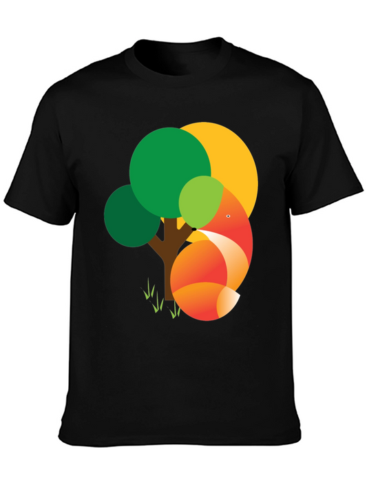Fox Tree Graphic Tee - Modern Style