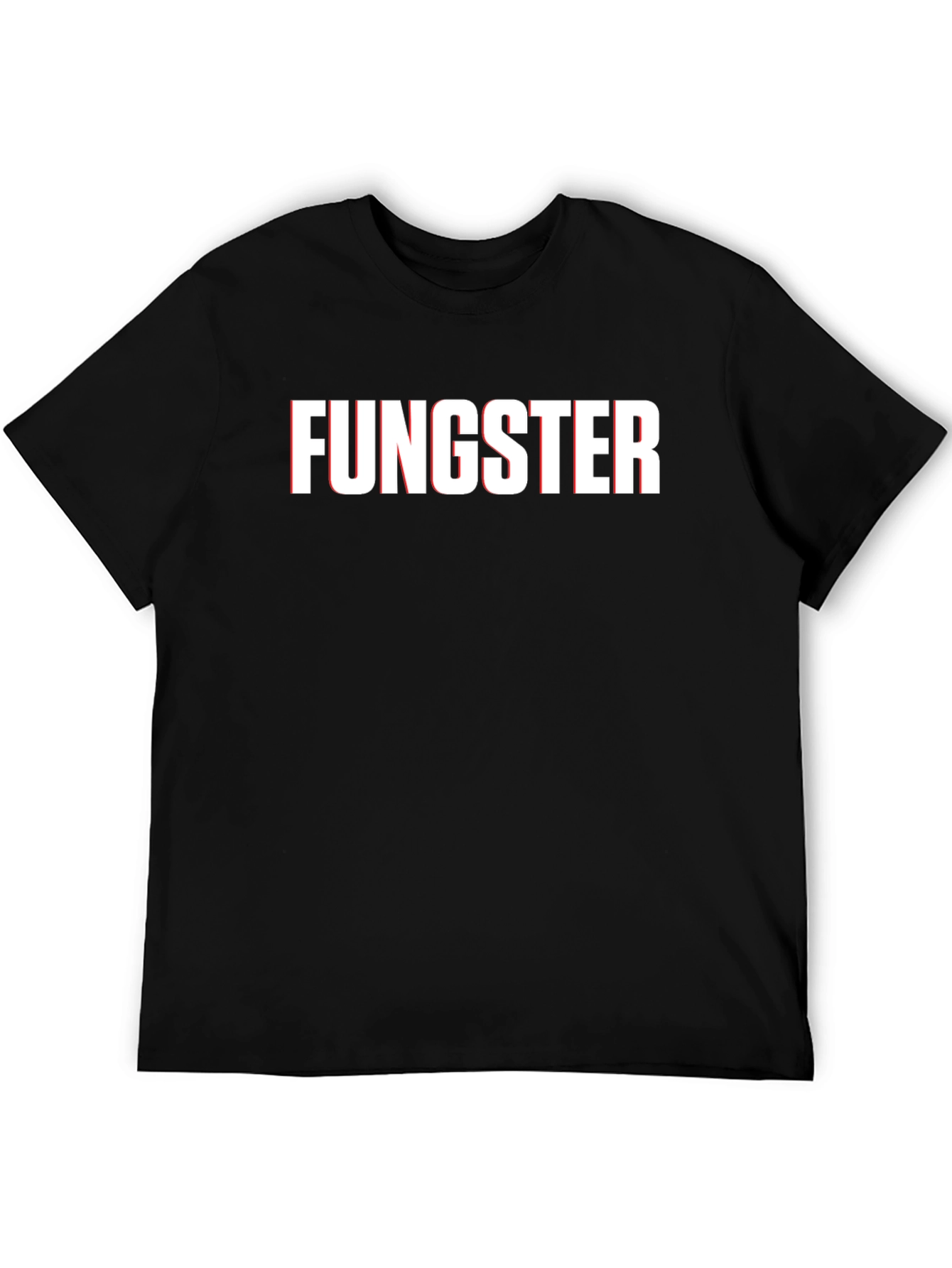 Fungster Graphic T-Shirt - Black Crew Neck Tee