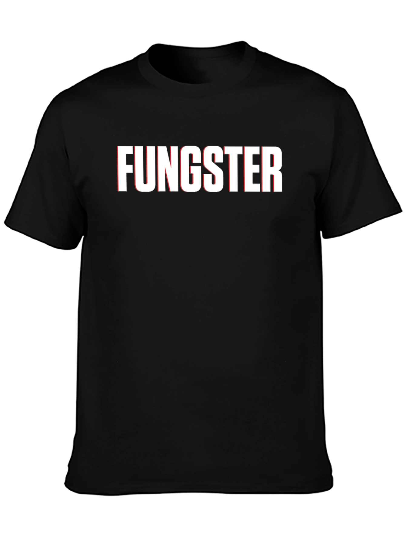 Fungster Graphic T-Shirt - Black Crew Neck Tee