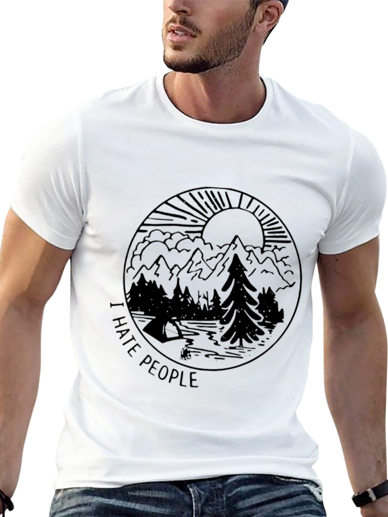I Hate People Graphic Tee - Nature Camping Shirt