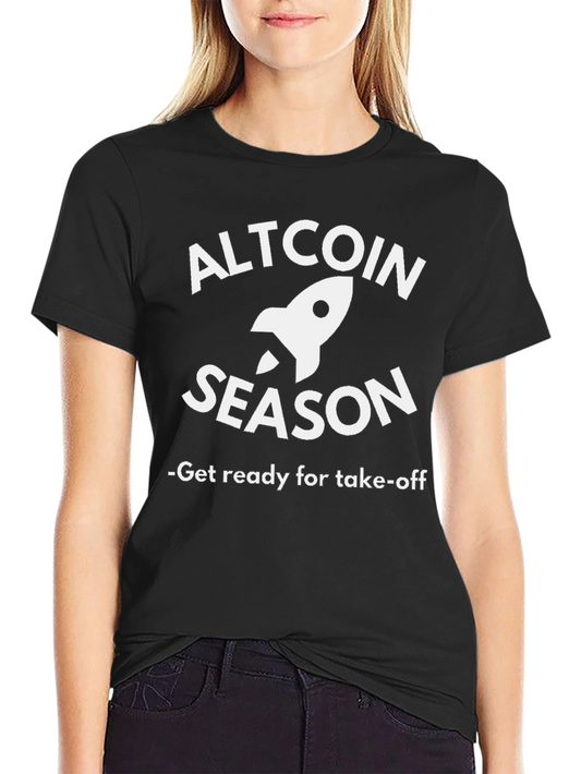 Altcoin Season Black T-Shirt: Get Ready for Take-Off!