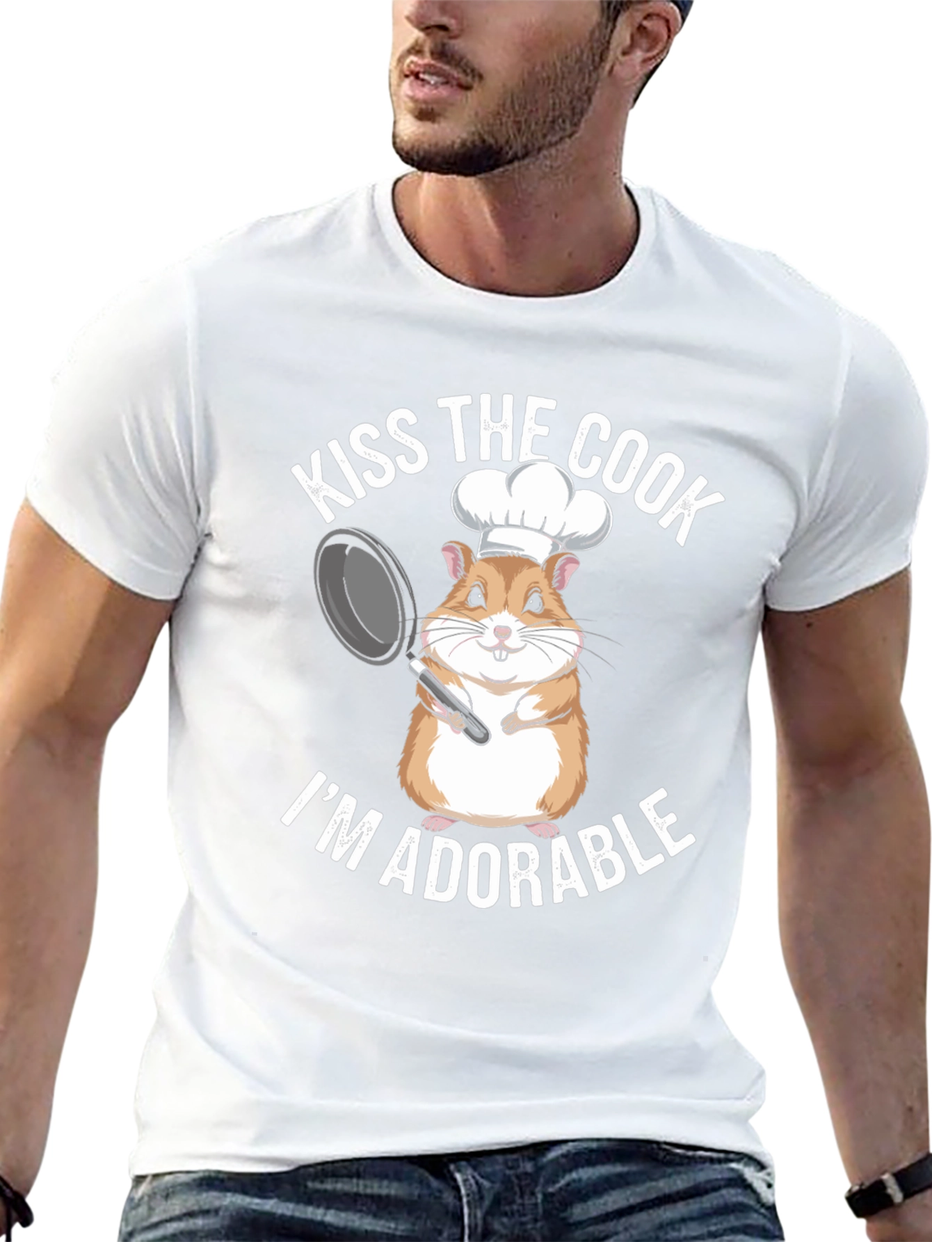 Kiss the Cook T-Shirt - Adorable Hamster Chef