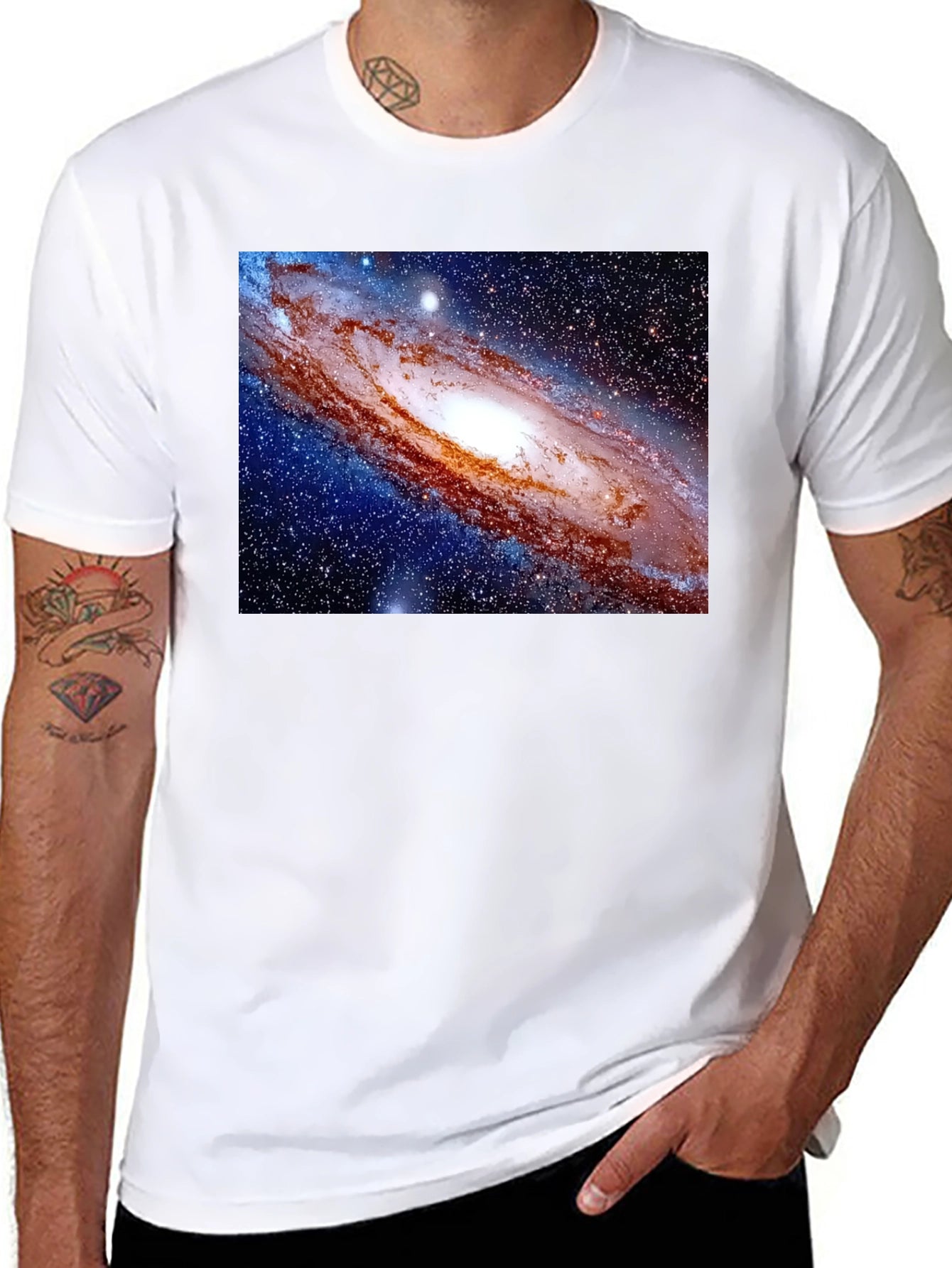 Galaxy Graphic T-Shirt - Mens Black Tee