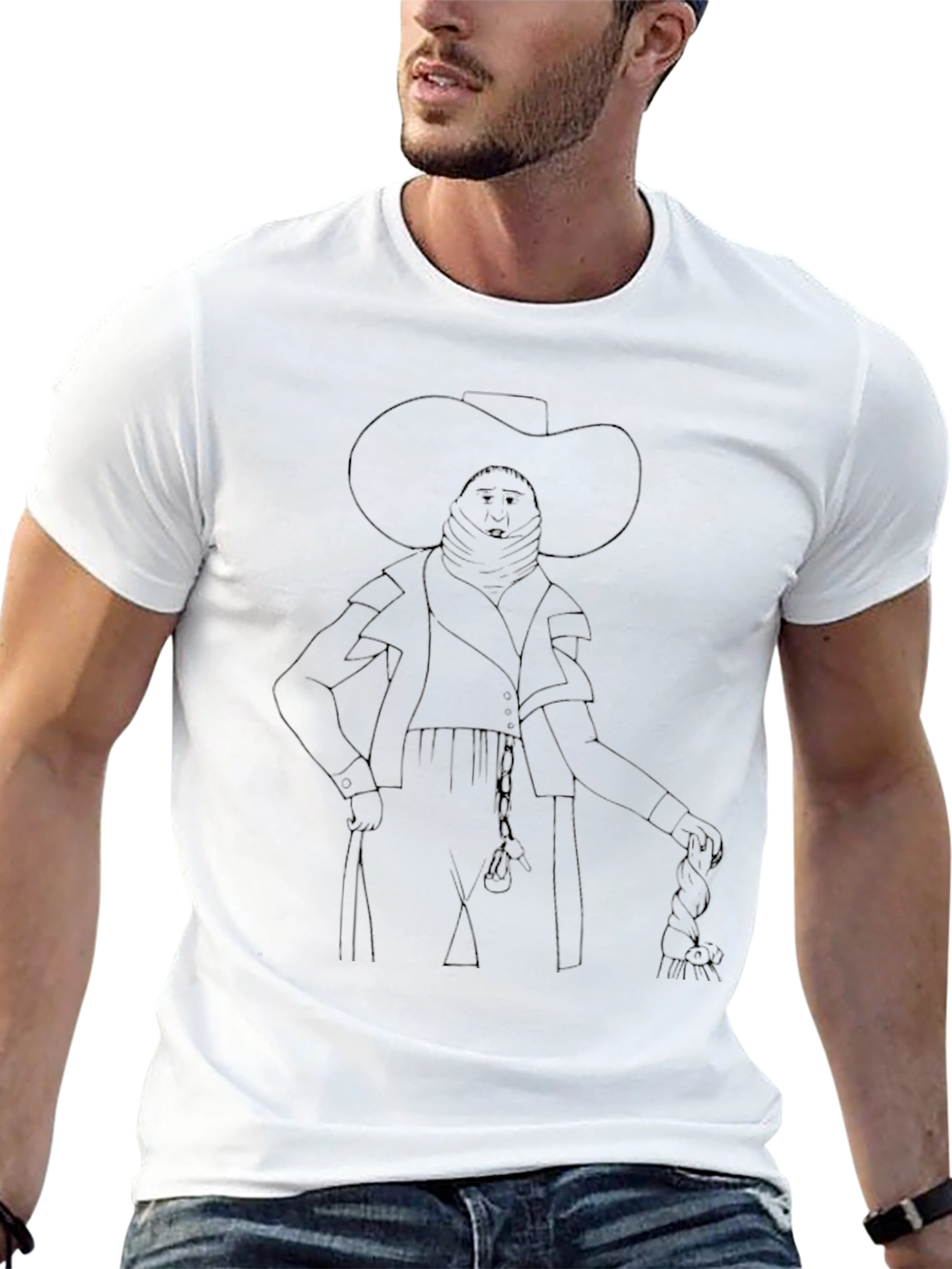 Charro T-Shirt - Black - Hand Drawn Look