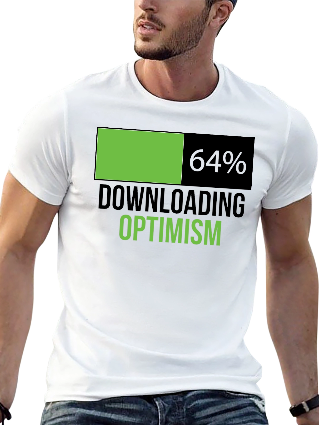 Downloading Optimism Graphic T-Shirt