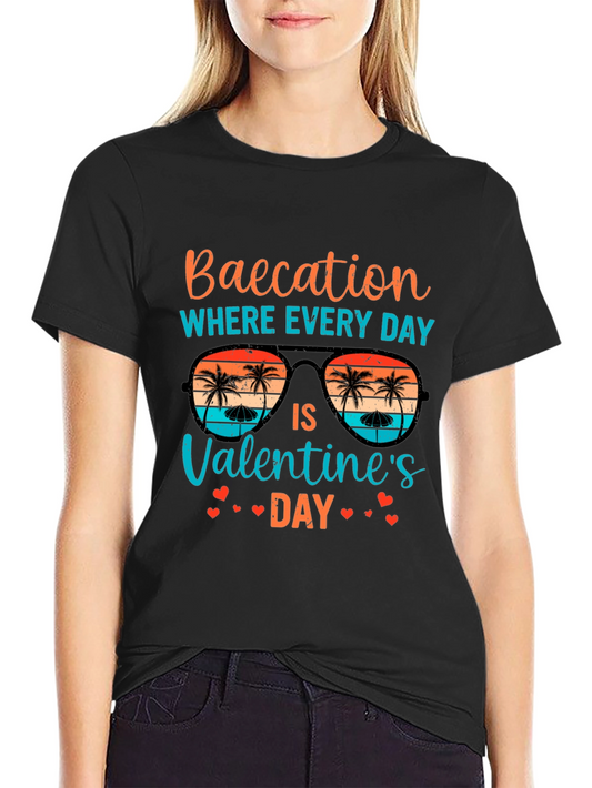 Baecation Valentines Day Graphic T-Shirt