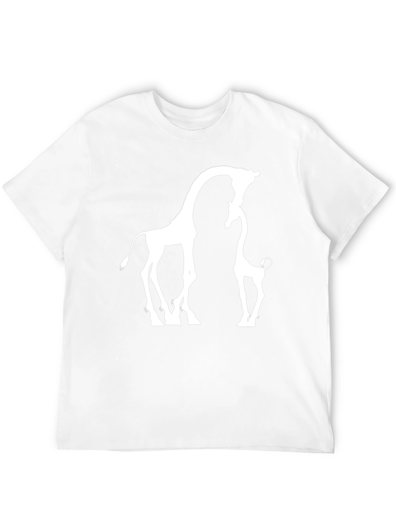 Giraffe Love T-Shirt - Black Cotton Blend Graphic Tee
