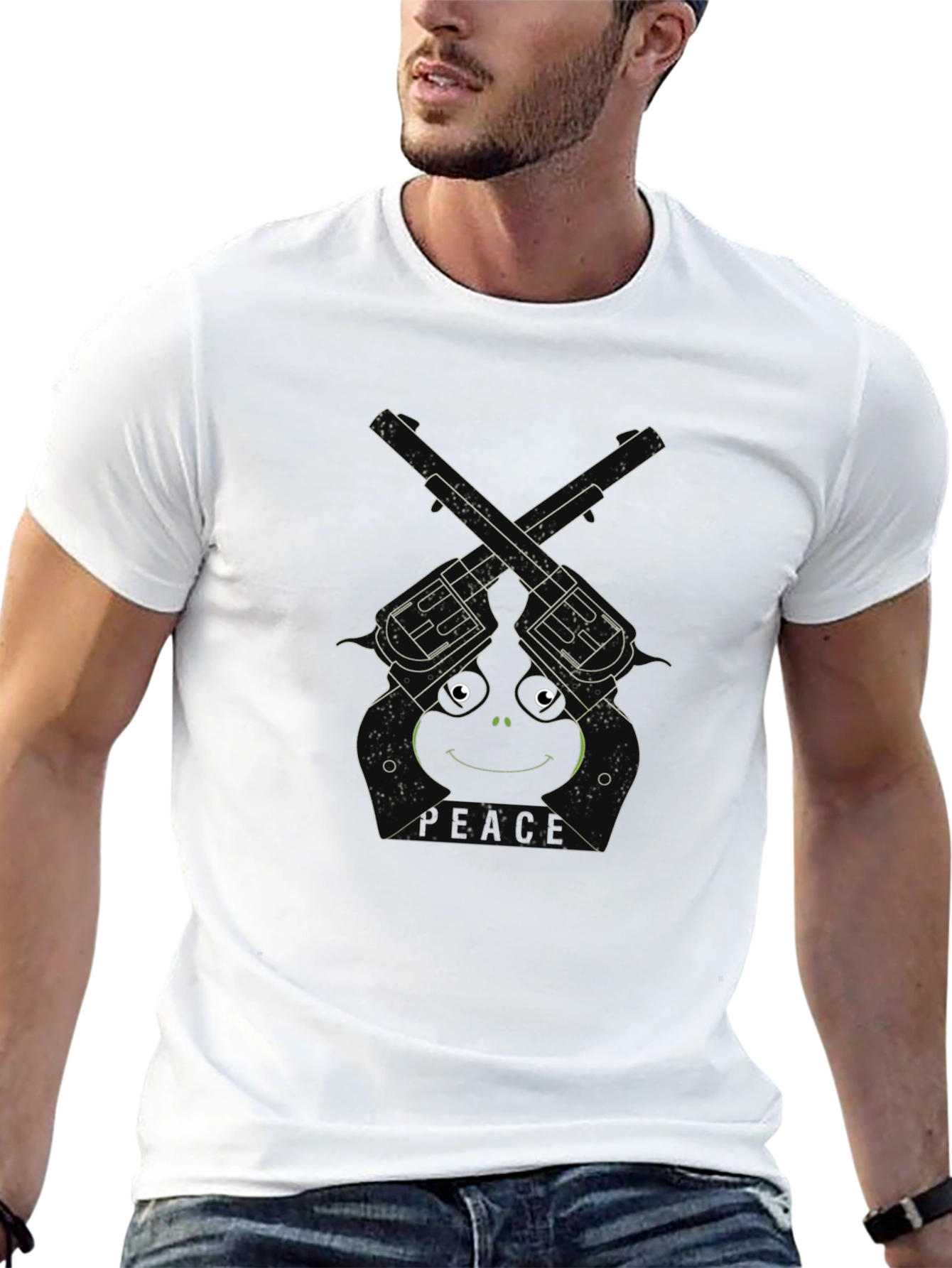 Frog Peace Revolver Graphic T-Shirt