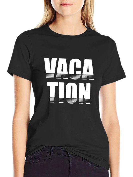 Vacation Graphic Print Crew Neck T-Shirt