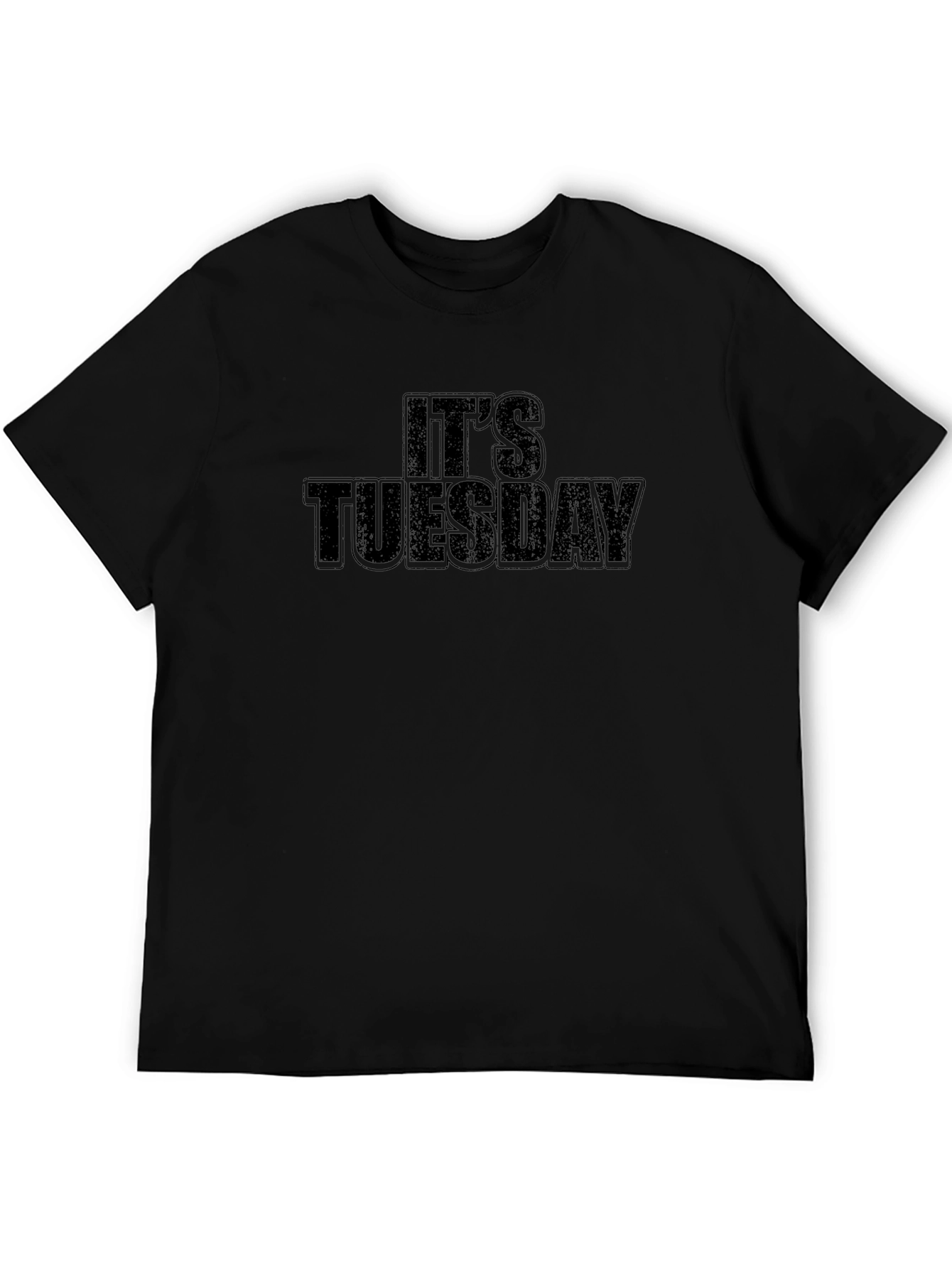 Its Tuesday Mens Black Graphic T-Shirt