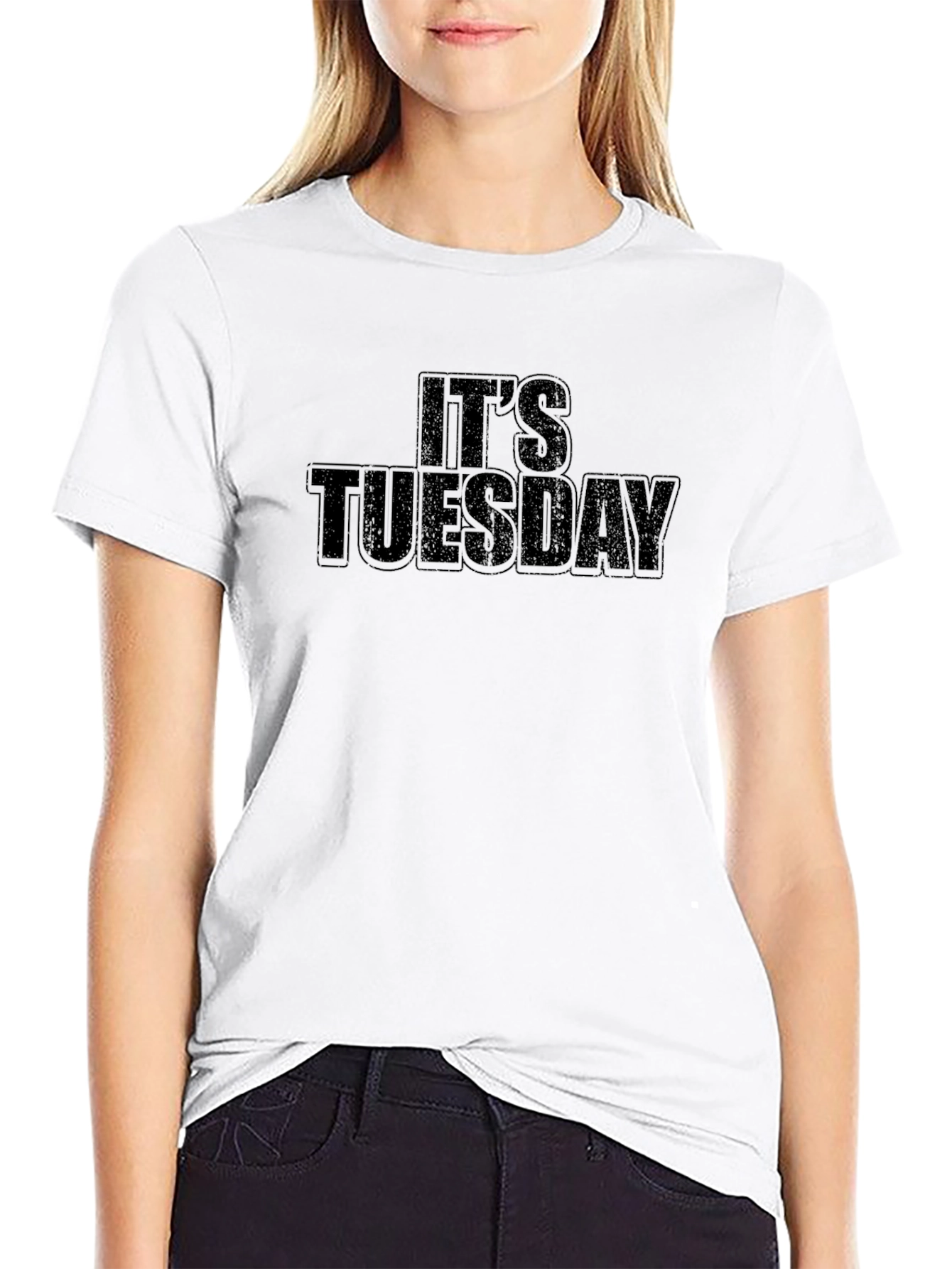 Its Tuesday Mens Black Graphic T-Shirt