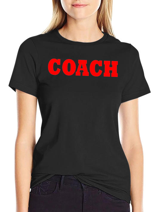 Coach Graphic Tee - Red on Black
