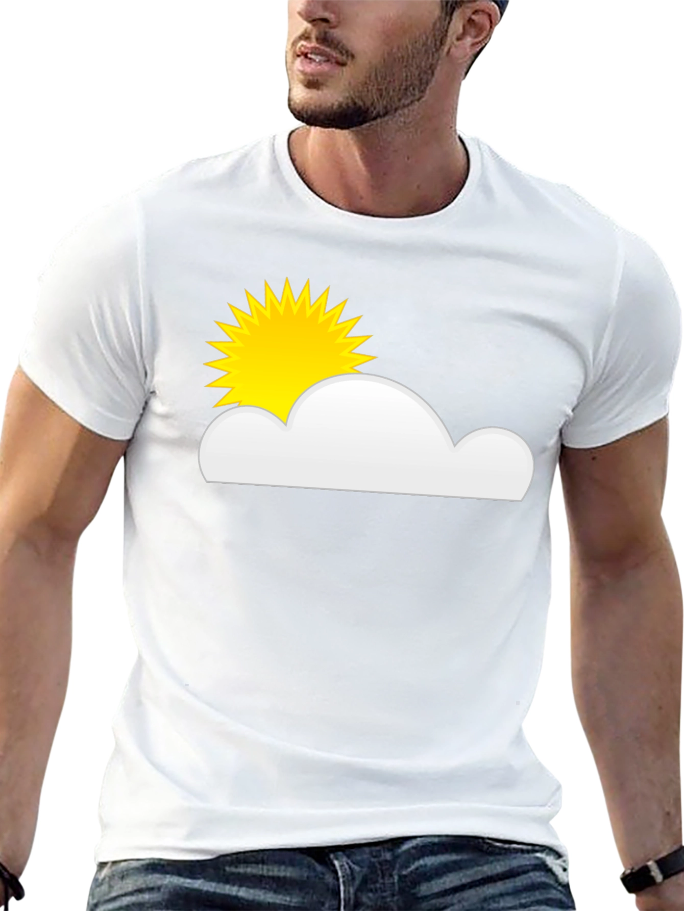 Sunny Day Graphic T-Shirt - Black Cotton Tee