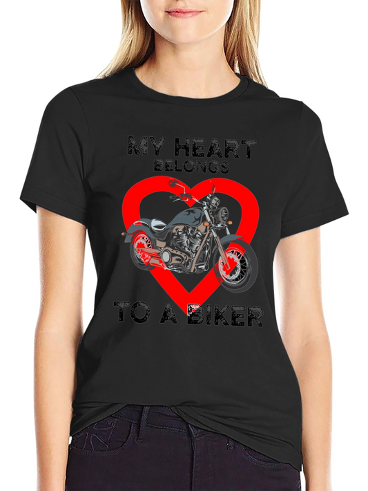 My Heart Belongs to a Biker T-Shirt