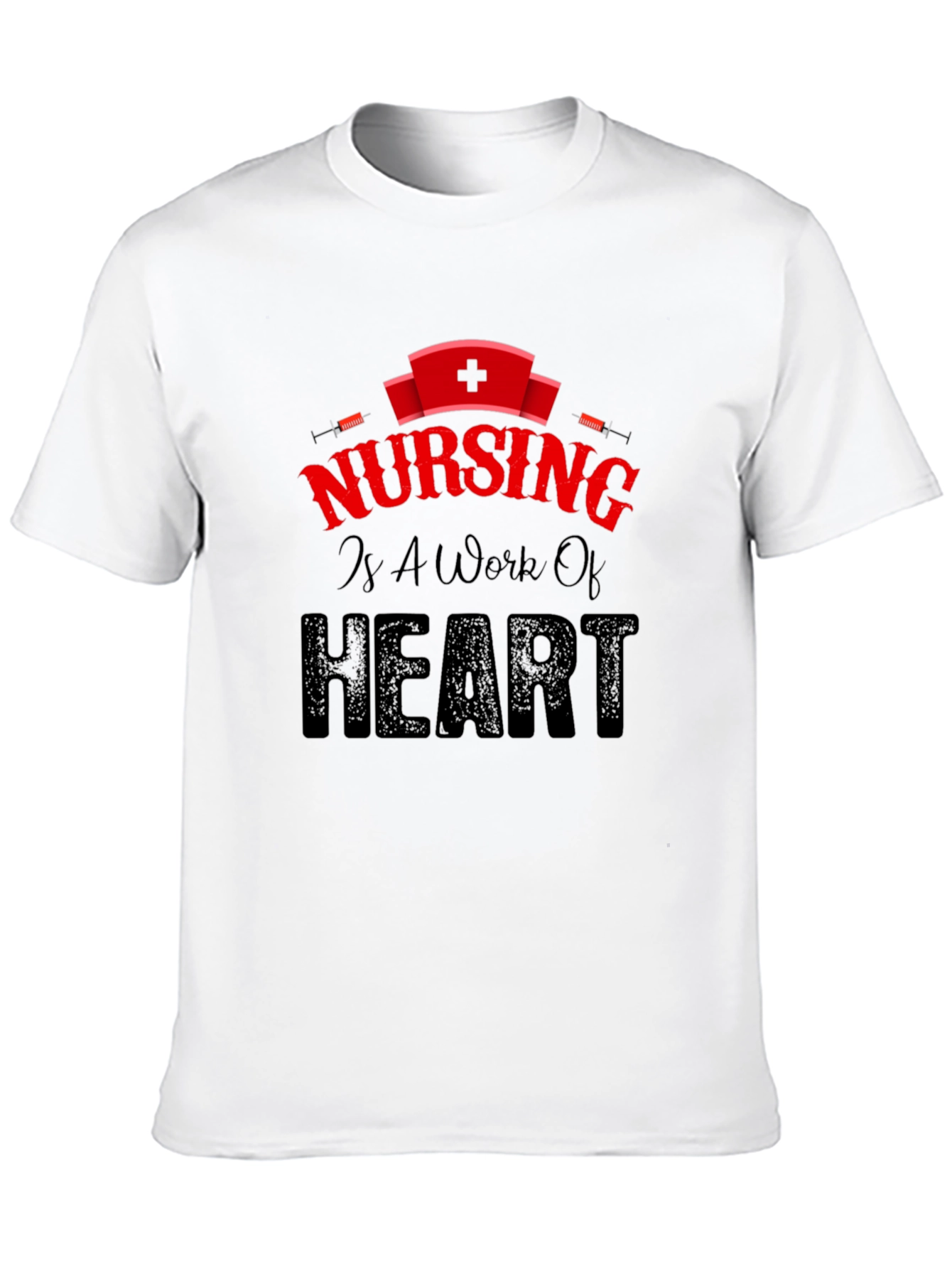 Nursing is a Work of Heart Graphic Tee