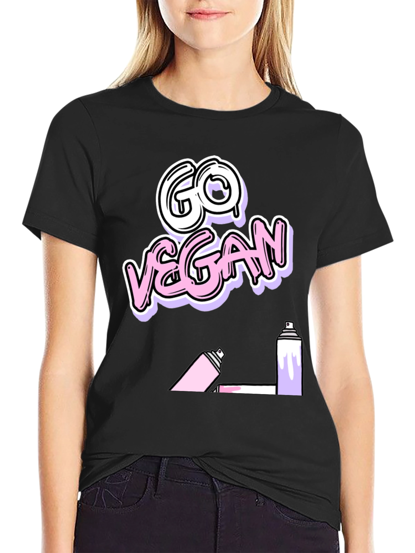 Go Vegan Graffiti T-Shirt