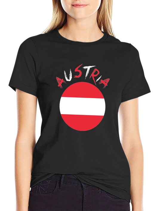Austria Flag T-Shirt - Black Cotton Tee