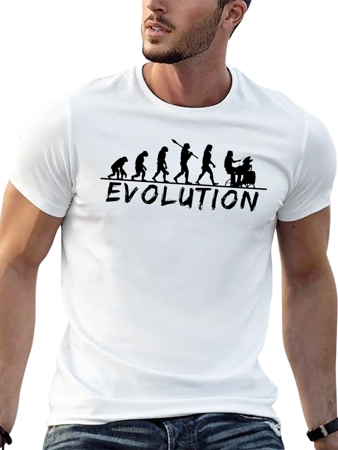 Evolution Drummer T-Shirt - Black Cotton