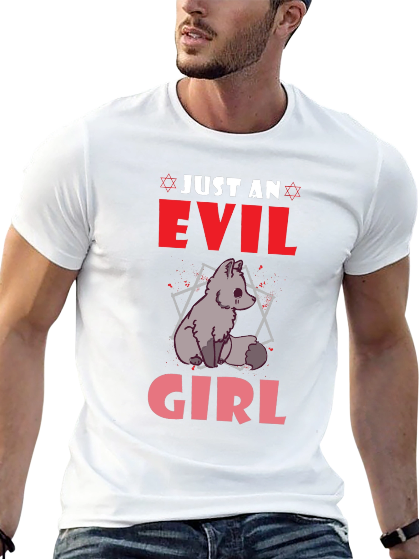 Evil Girl Graphic T-Shirt - Black