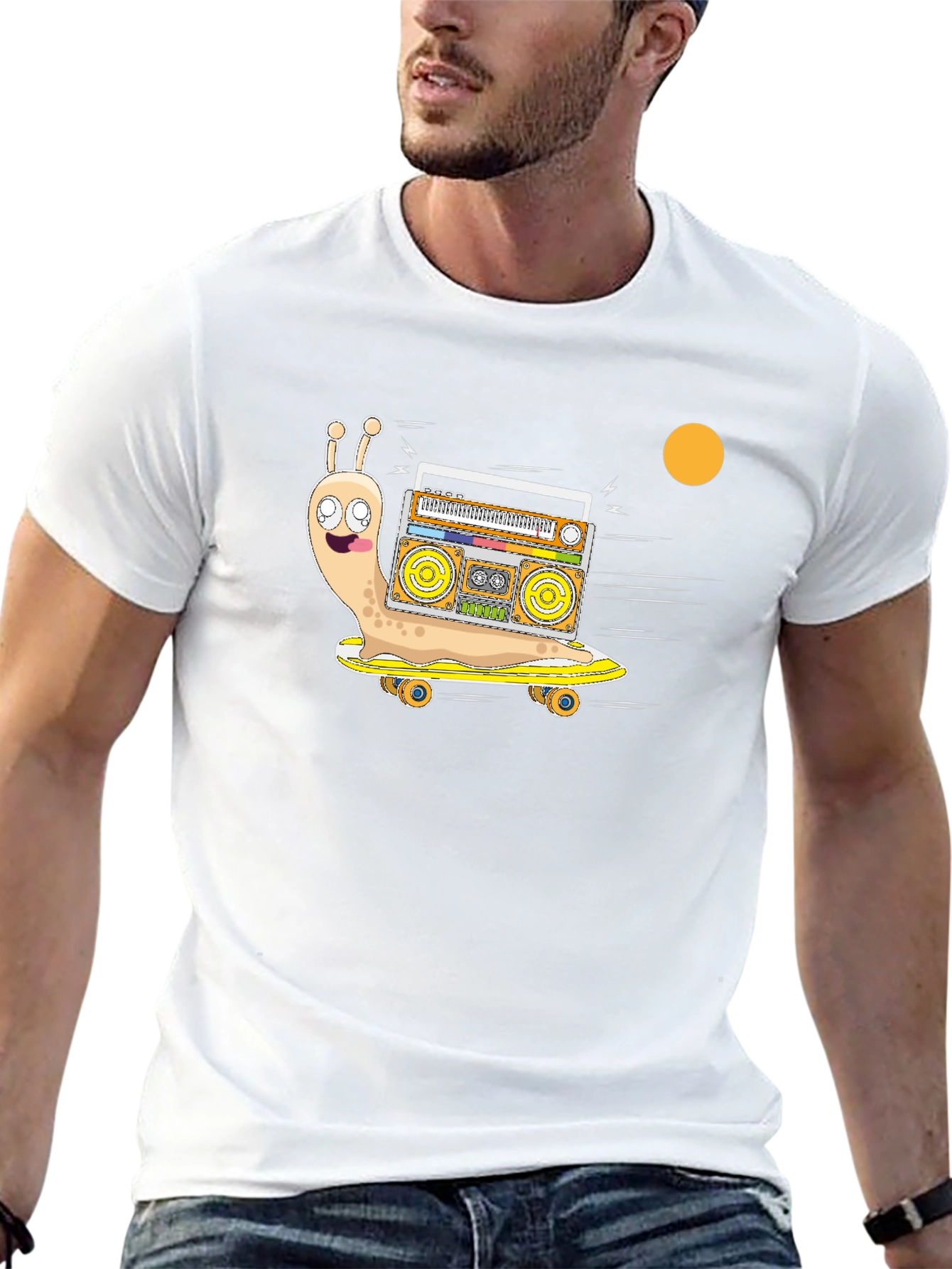 Snail Skateboard Boombox T-Shirt