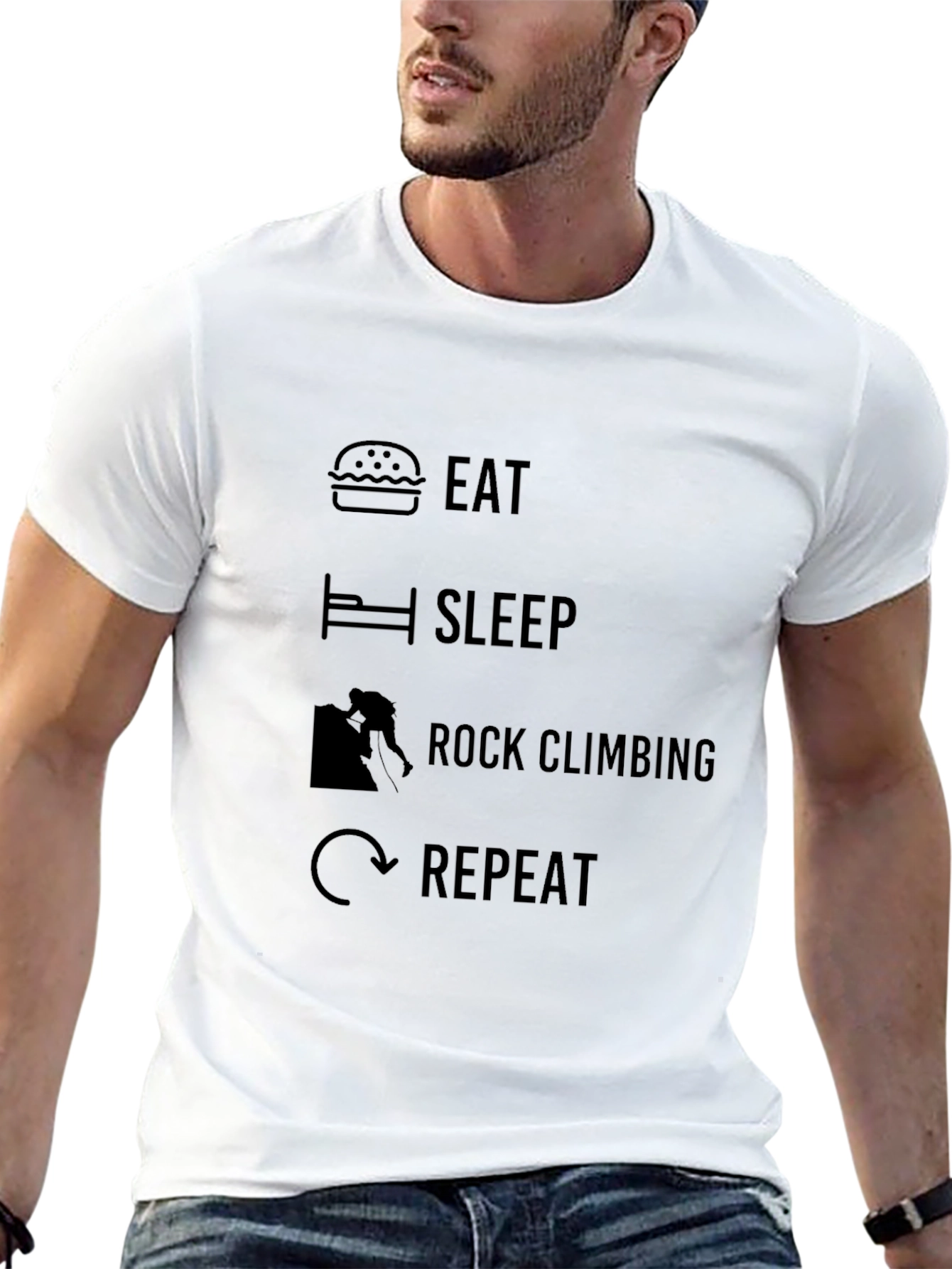 Eat Sleep Rock Climbing Repeat T-Shirt