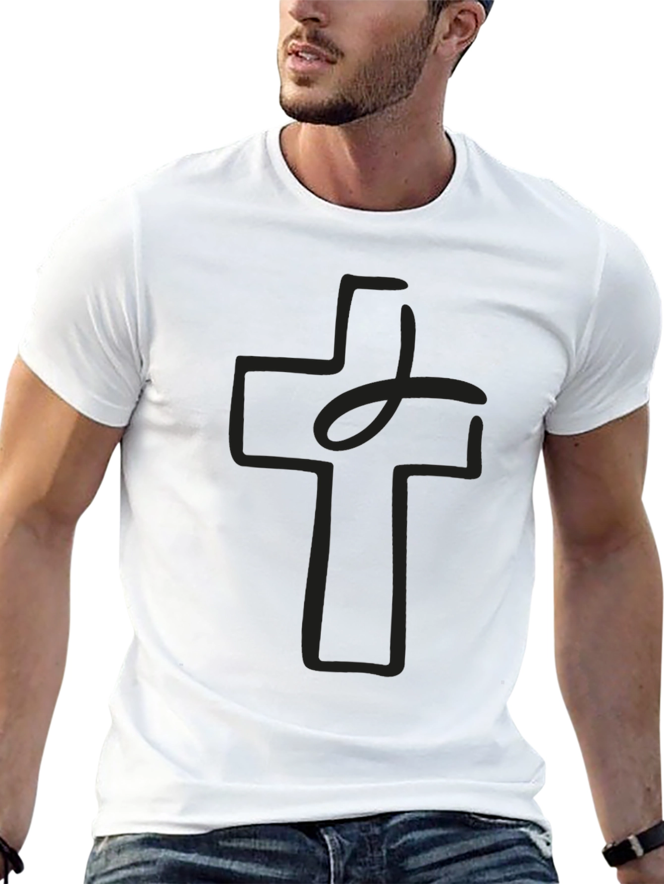 Faithful Cross Graphic Tee - Soft Cotton Blend