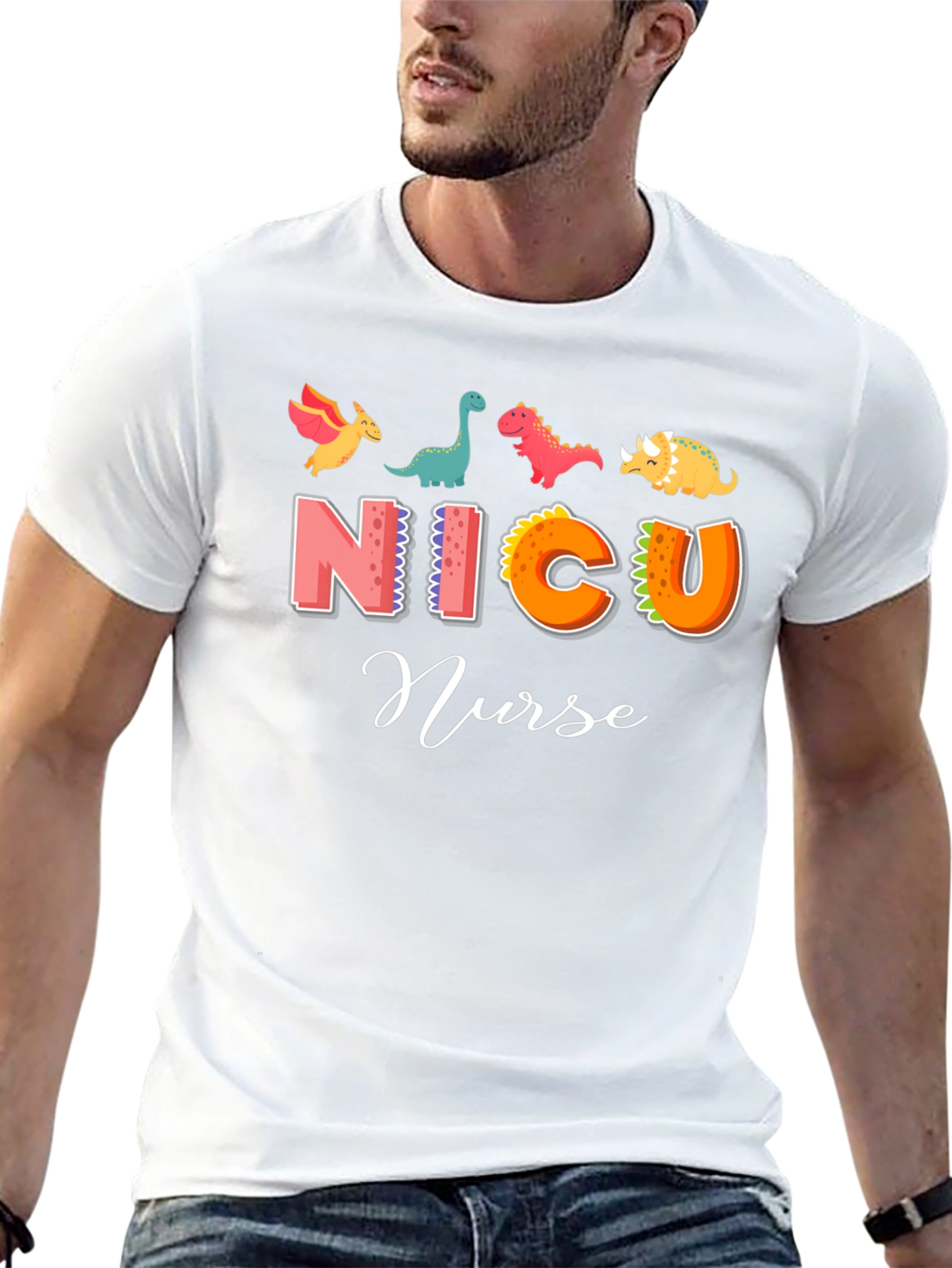 NICU Nurse Dinosaur Graphic Tee