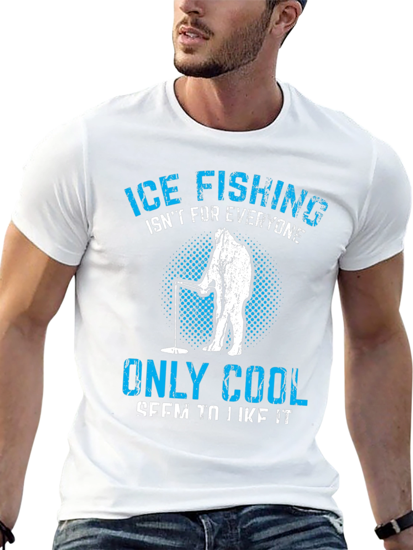 Ice Fishing Cool Graphic T-Shirt