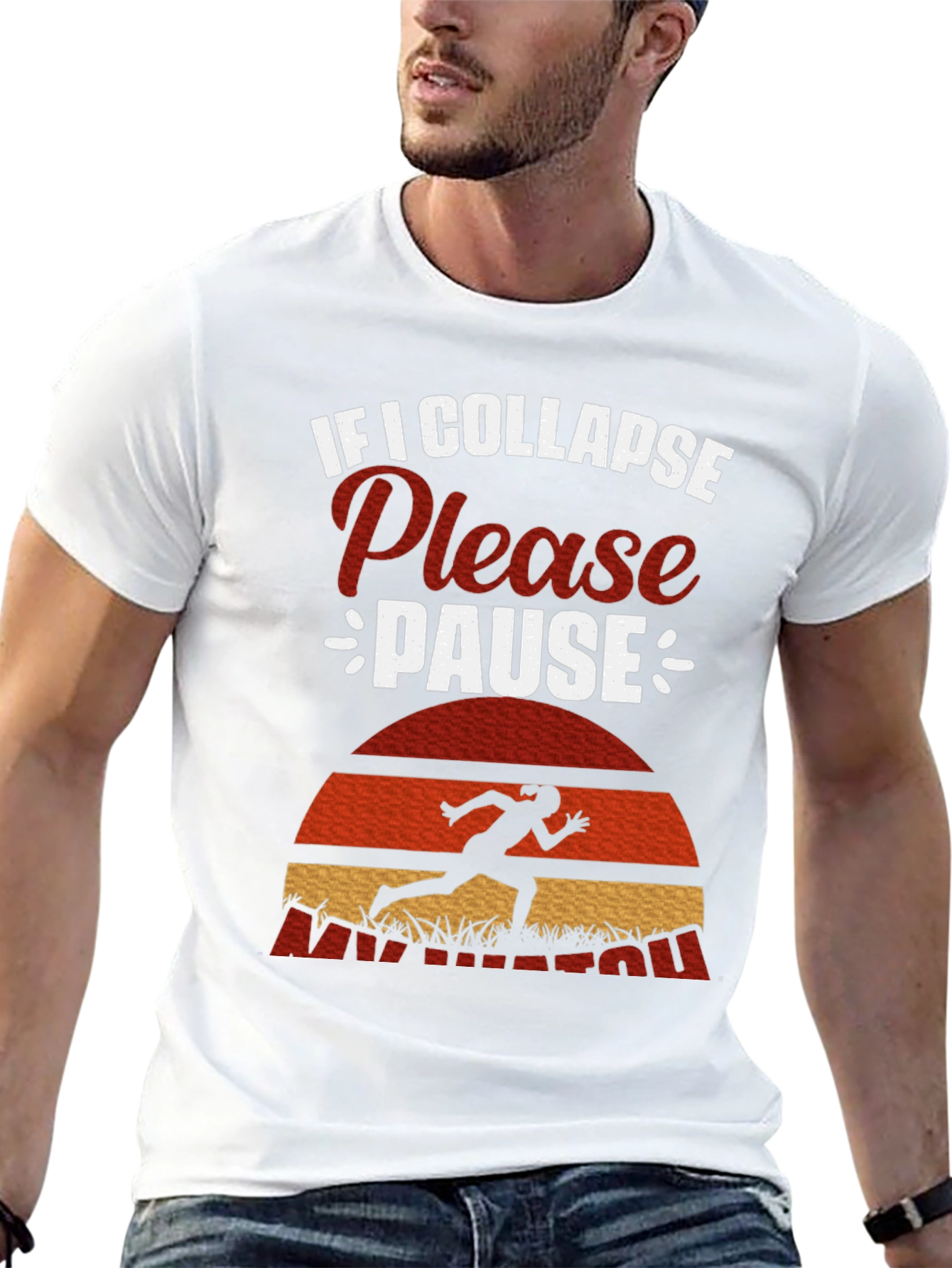 Funny Runner T-Shirt - If I Collapse Please Pause
